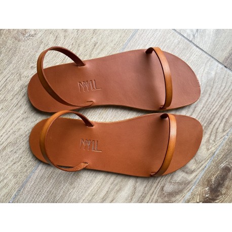 Tong Cuir Orange La Gabie