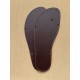 Tong Cuir Chocolat Couture Tropézienne