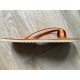 La Tong Cuir Orange La Camille made in France