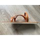 La Tong Cuir Orange L'Axelle made in France