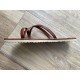 La Tong Cuir Marron Couture L'Axelle made in France