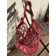 Le grand sac filet en croute de cuir rouge framboise par MMLL