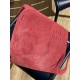 Le grand sac filet en croute de cuir rouge framboise par MMLL