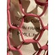 Le grand sac filet en croute de cuir rouge framboise par MMLL