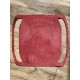 Le grand sac filet en croute de cuir rouge framboise par MMLL