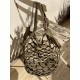 Le grand sac filet en croute de cuir vert kaki par MMLL