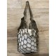 Le grand sac filet en croute de cuir vert kaki par MMLL