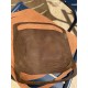 Le grand sac filet en cuir marron chocolat par MMLL