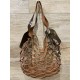 Le grand sac filet en cuir marron chocolat par MMLL