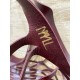 Le grand sac filet en cuir bordeaux par MMLL