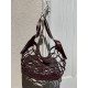 Le grand sac filet en cuir bordeaux par MMLL